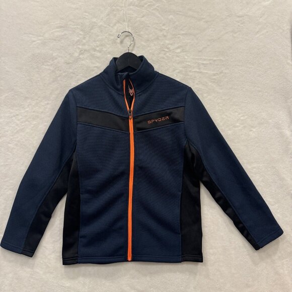 Spyder Jacket Full Zip Long Sleeve Blue Activewear Kids Size XL 14/16 Year Old - Picture 1 of 7